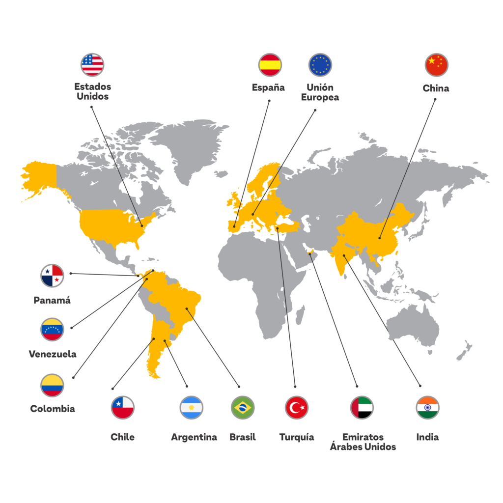 Pagos internacionales - Mapa Rutas Bithonor